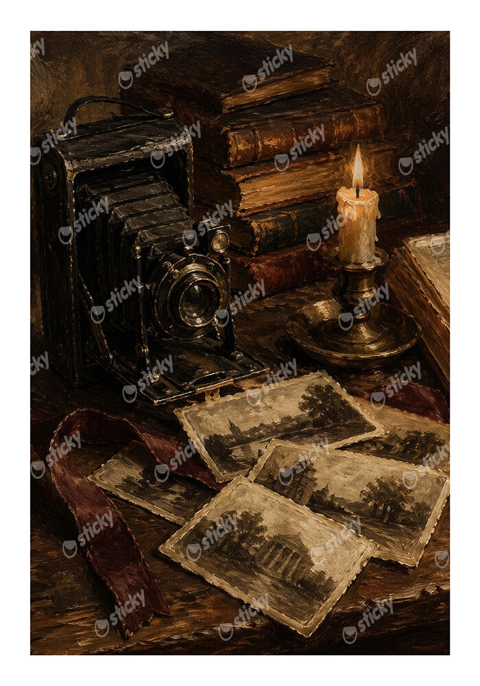 Poster VINTAGE DARK ACADEMIA CAMERA