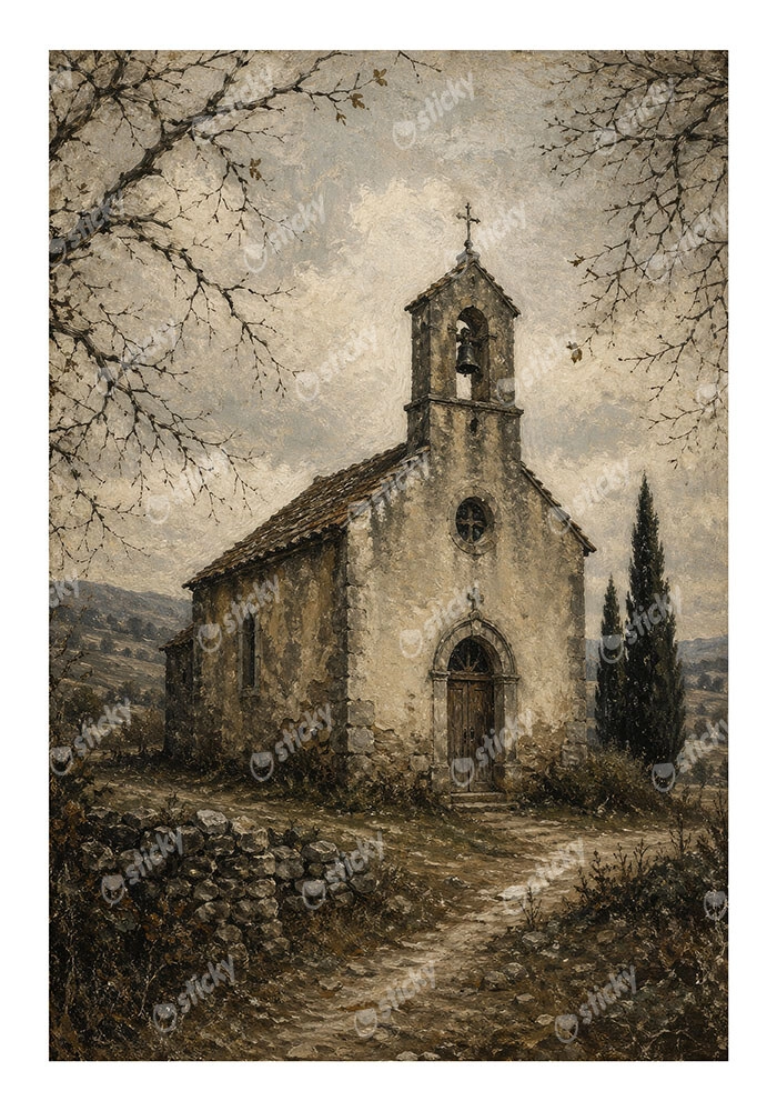 Poster VINTAGE DARK ACADEMIA CHAPEL