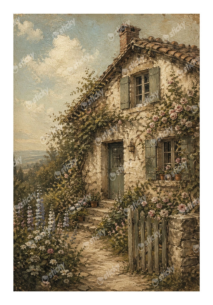 Poster VINTAGE DARK ACADEMIA COUNTRY HOUSE 2
