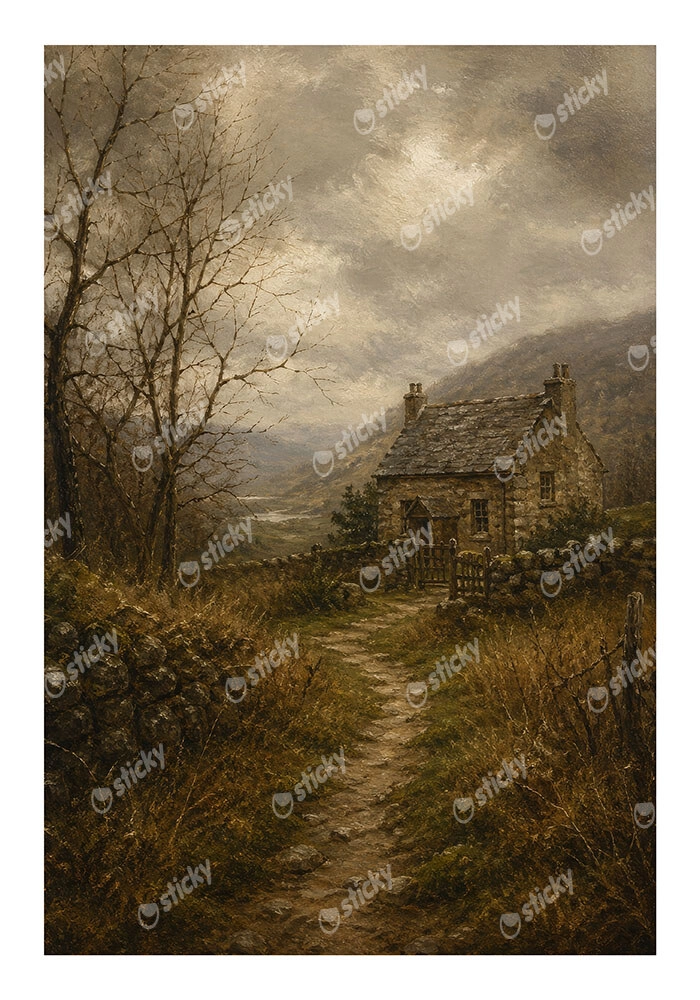 Poster VINTAGE DARK ACADEMIA COUNTRY ROAD 2