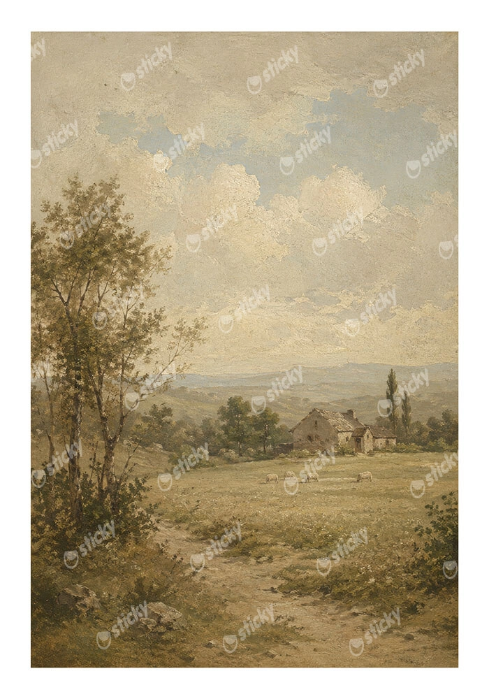 Poster VINTAGE DARK ACADEMIA COUNTRY ROAD 4