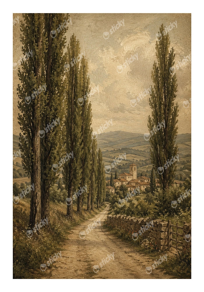 Poster VINTAGE DARK ACADEMIA COUNTRY ROAD 5