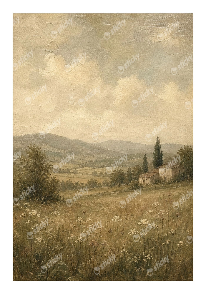 Poster VINTAGE DARK ACADEMIA FIELD 3