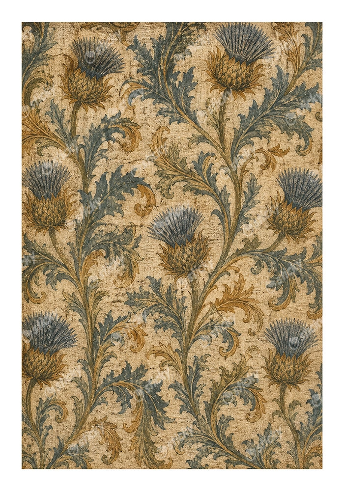 Poster VINTAGE DARK ACADEMIA FLORAL PATTERN 3