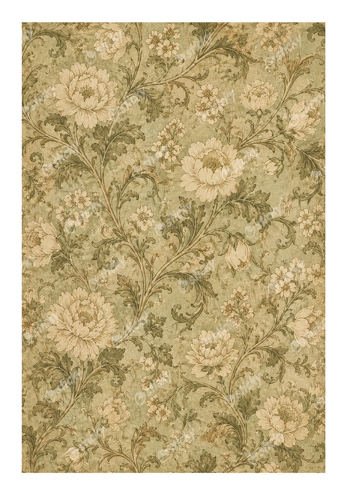 Poster VINTAGE DARK ACADEMIA FLORAL PATTERN 4