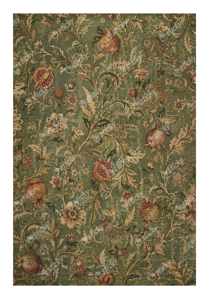 Poster VINTAGE DARK ACADEMIA FLORAL PATTERN