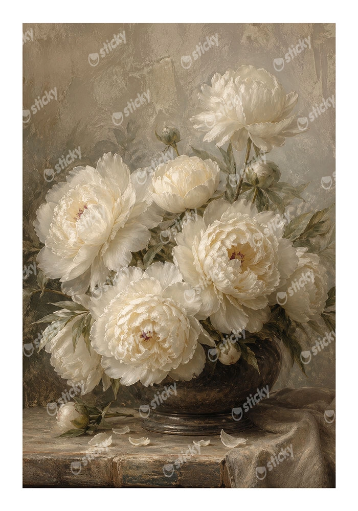 Poster VINTAGE DARK ACADEMIA FLOWER VASE 3