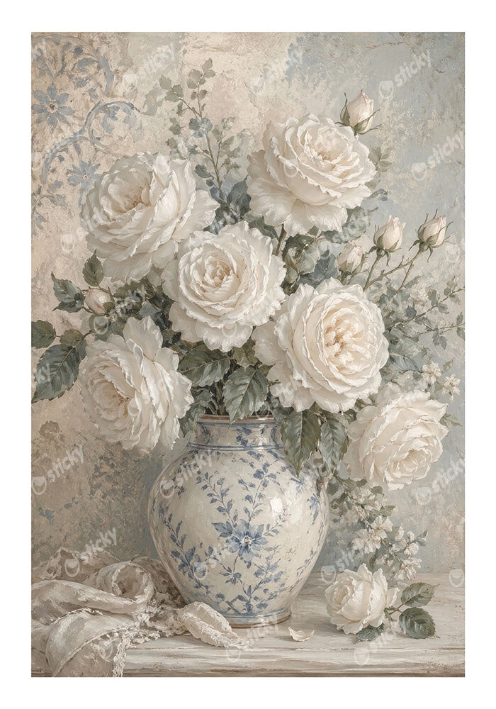Poster VINTAGE DARK ACADEMIA FLOWER VASE 5