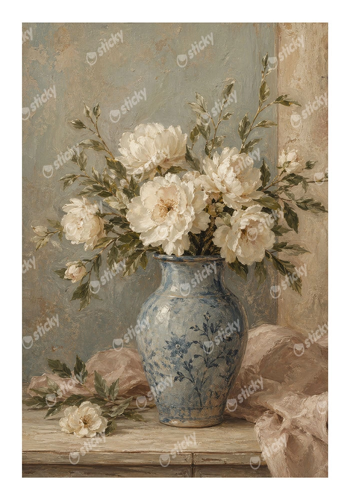 Poster VINTAGE DARK ACADEMIA FLOWER VASE 6