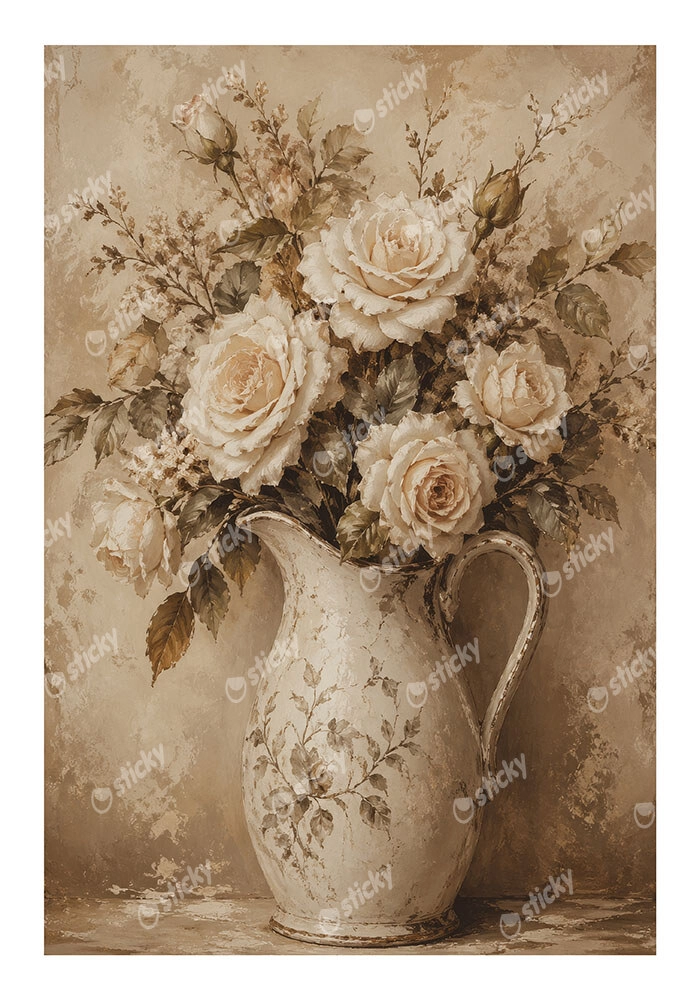 Poster VINTAGE DARK ACADEMIA FLOWER VASE 8