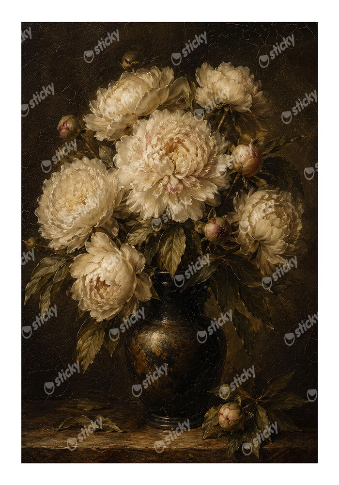 Poster VINTAGE DARK ACADEMIA FLOWER VASE 9