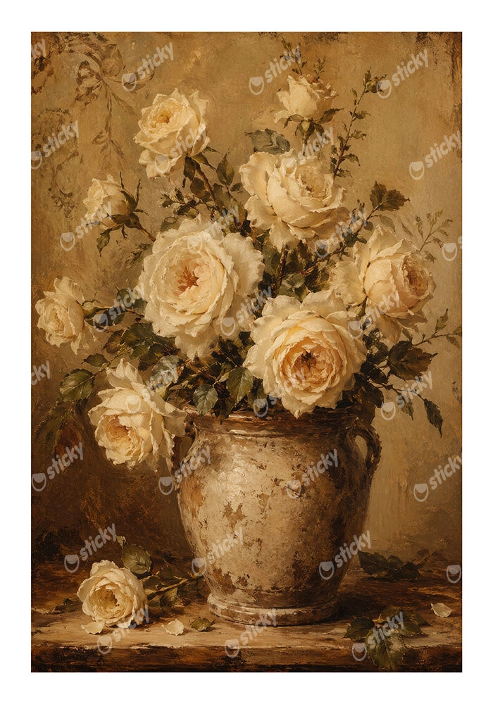 Poster VINTAGE DARK ACADEMIA FLOWER VASE 10