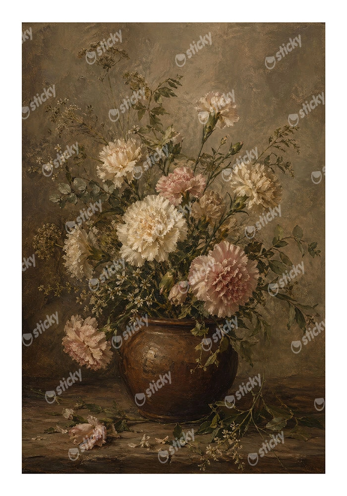 Poster VINTAGE DARK ACADEMIA FLOWER VASE 12