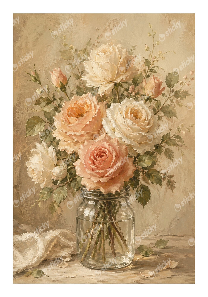 Poster VINTAGE DARK ACADEMIA FLOWER VASE 13
