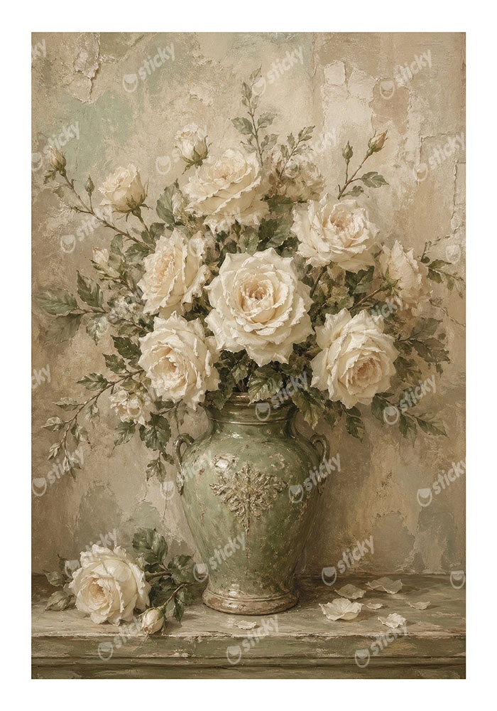 Poster VINTAGE DARK ACADEMIA FLOWER VASE 14