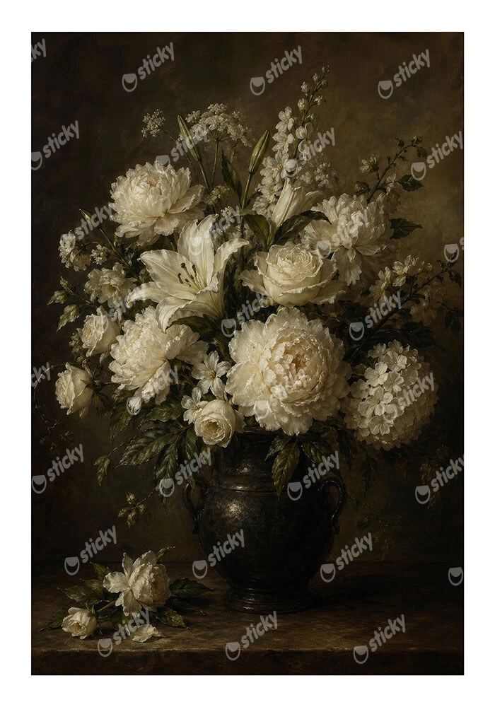 Poster VINTAGE DARK ACADEMIA FLOWER VASE 15