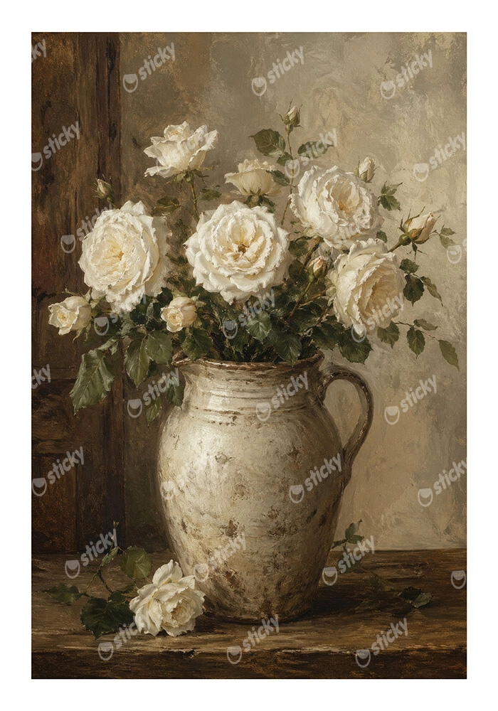 Poster VINTAGE DARK ACADEMIA FLOWER VASE 17