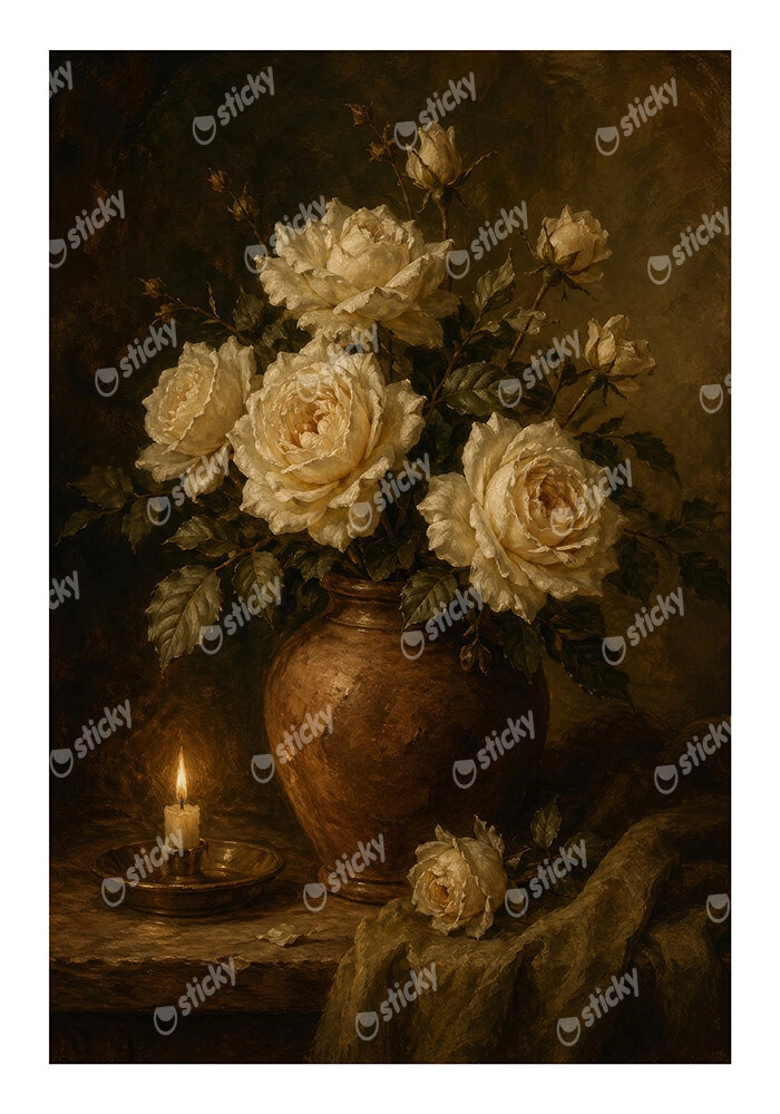 Poster VINTAGE DARK ACADEMIA FLOWER VASE 19