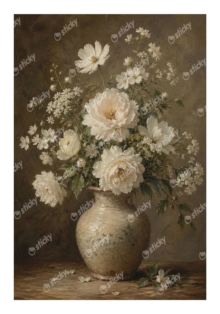 Poster VINTAGE DARK ACADEMIA FLOWER VASE 20