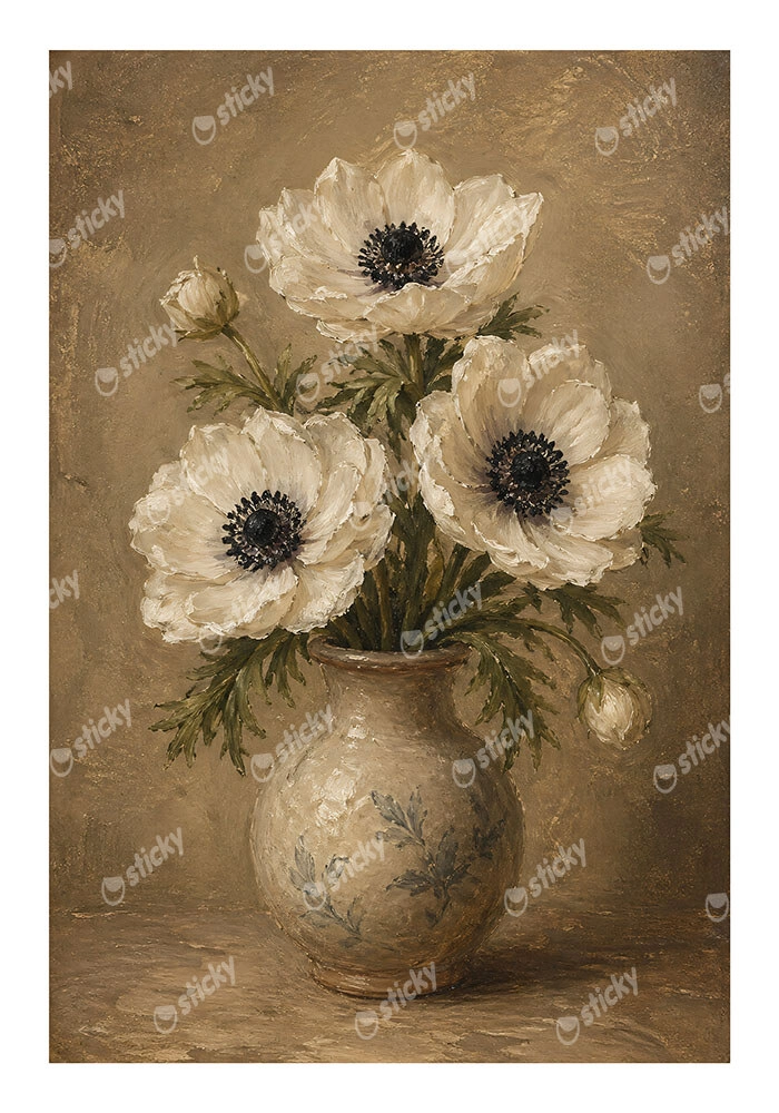 Poster VINTAGE DARK ACADEMIA FLOWER VASE 21