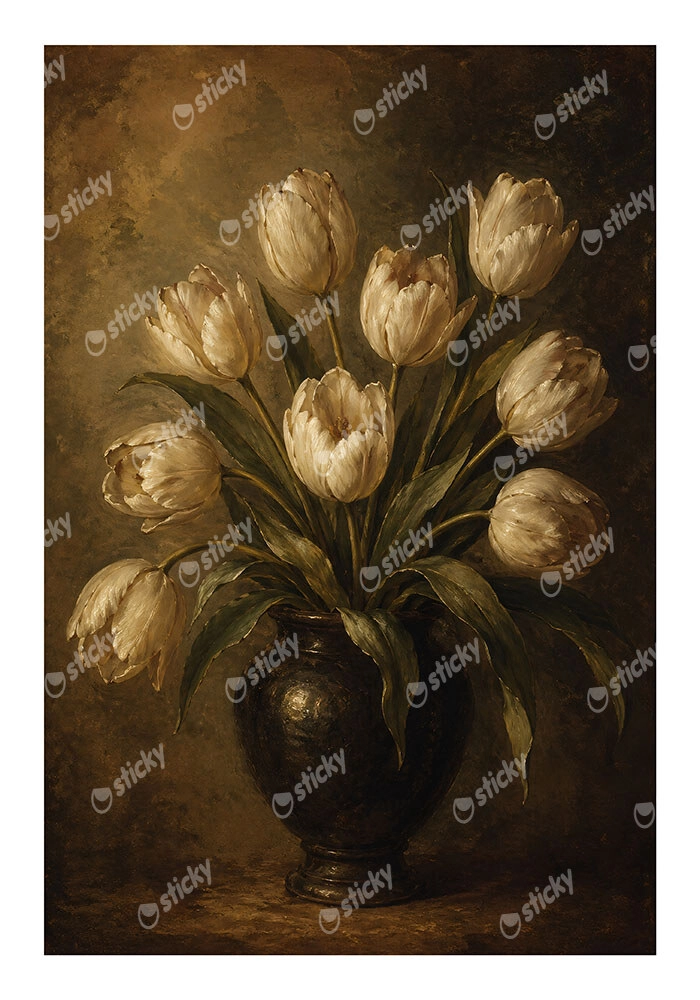 Poster VINTAGE DARK ACADEMIA FLOWER VASE 23