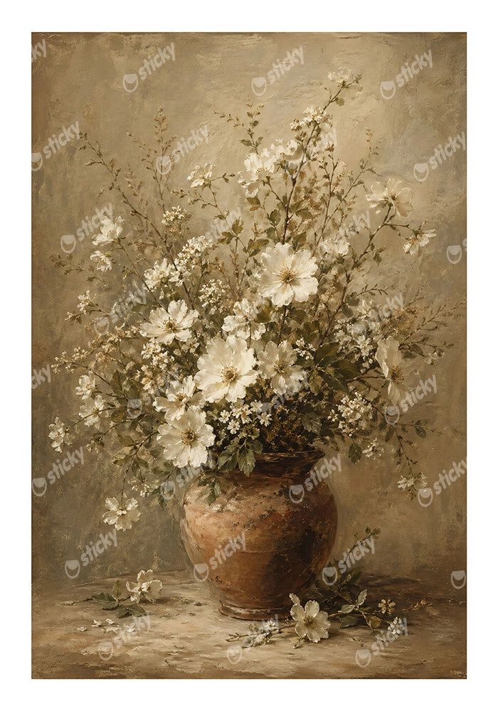 Poster VINTAGE DARK ACADEMIA FLOWER VASE 24