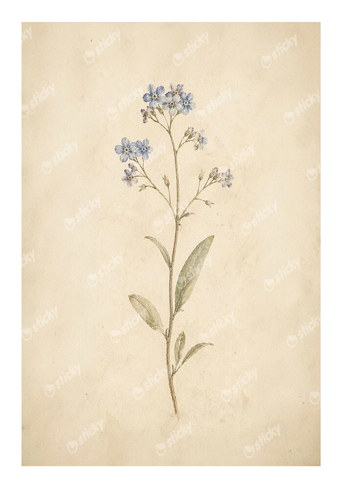Poster VINTAGE DARK ACADEMIA FLOWERS 3