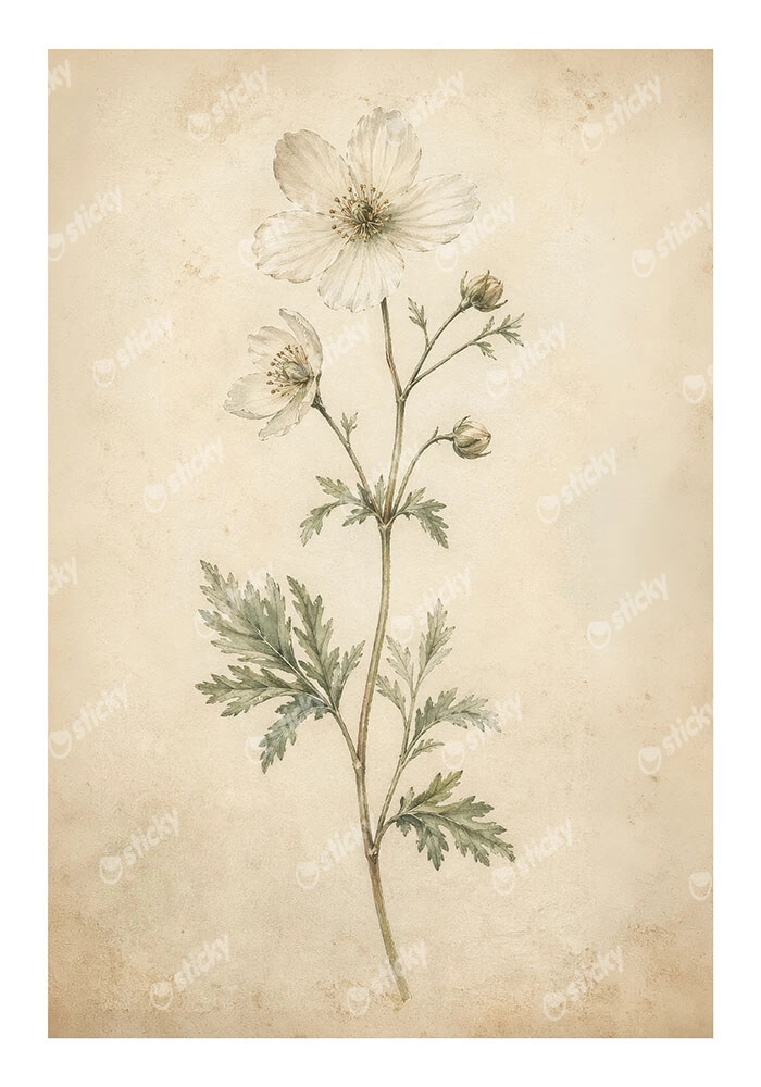 Poster VINTAGE DARK ACADEMIA FLOWERS 4