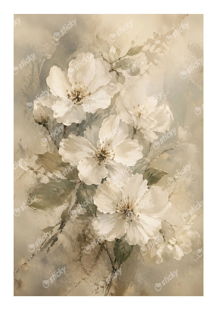 Poster VINTAGE DARK ACADEMIA FLOWERS