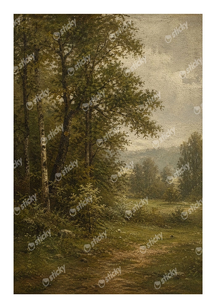 Poster VINTAGE DARK ACADEMIA FOREST PATH 5