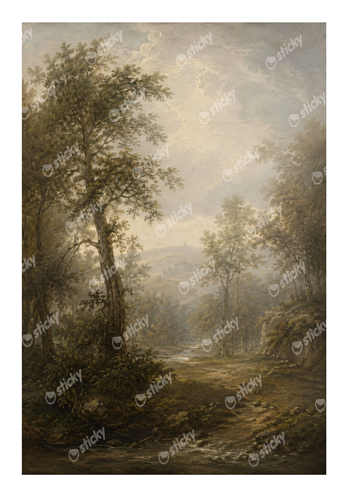 Poster VINTAGE DARK ACADEMIA FOREST PATH 6