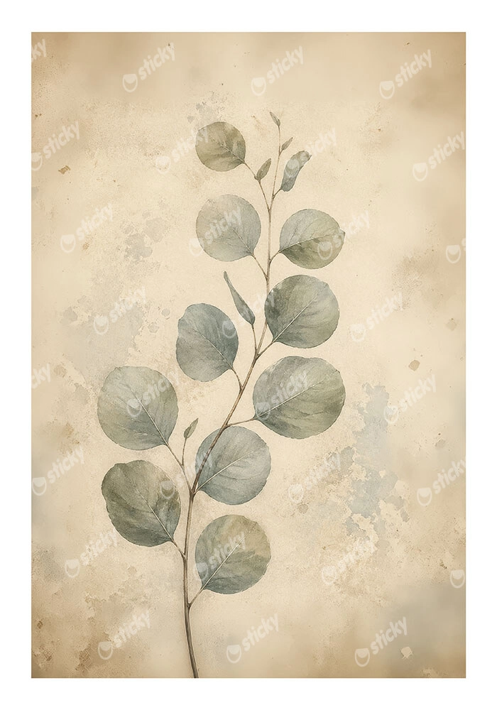 Poster VINTAGE DARK ACADEMIA LEAVES