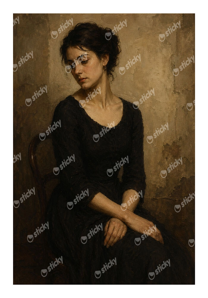 Poster VINTAGE DARK ACADEMIA WOMAN 25