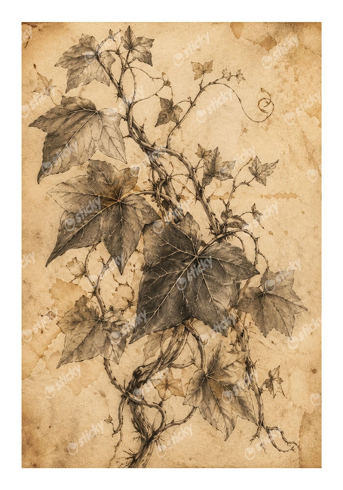Poster VINTAGE DARK ACADEMIA PLANT 5