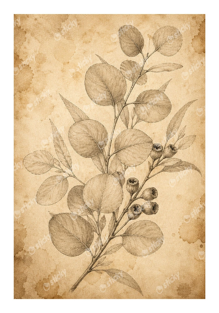 Poster VINTAGE DARK ACADEMIA PLANT 7