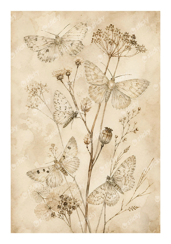 Poster VINTAGE DARK ACADEMIA PLANT 8