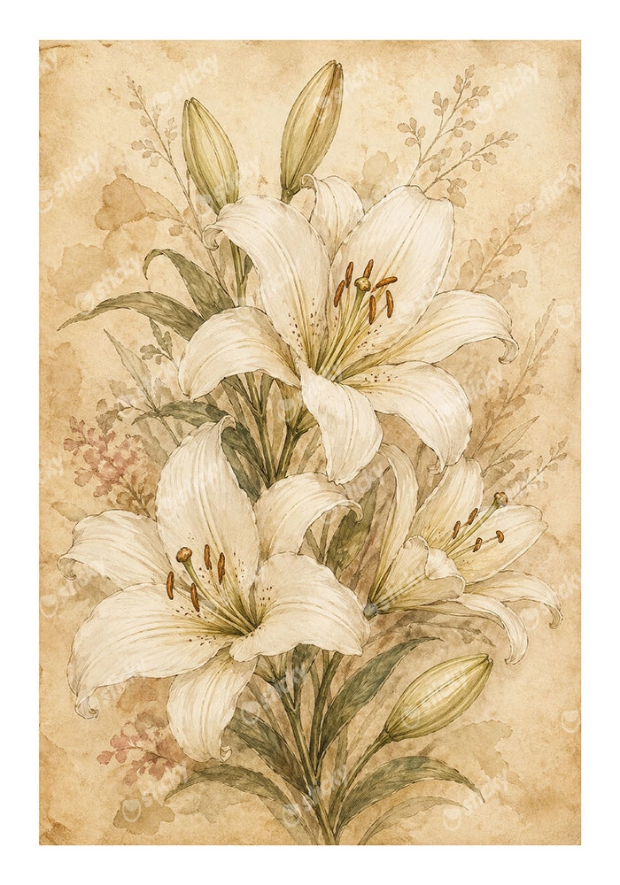 Poster VINTAGE DARK ACADEMIA PLANT 13