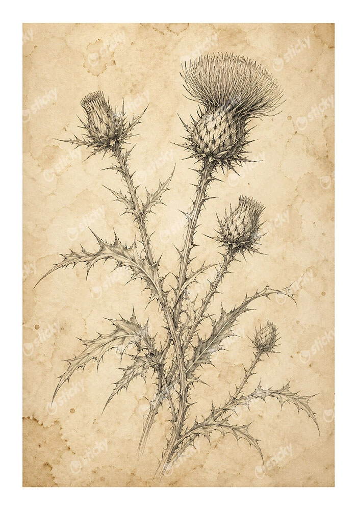 Poster VINTAGE DARK ACADEMIA PLANT 18