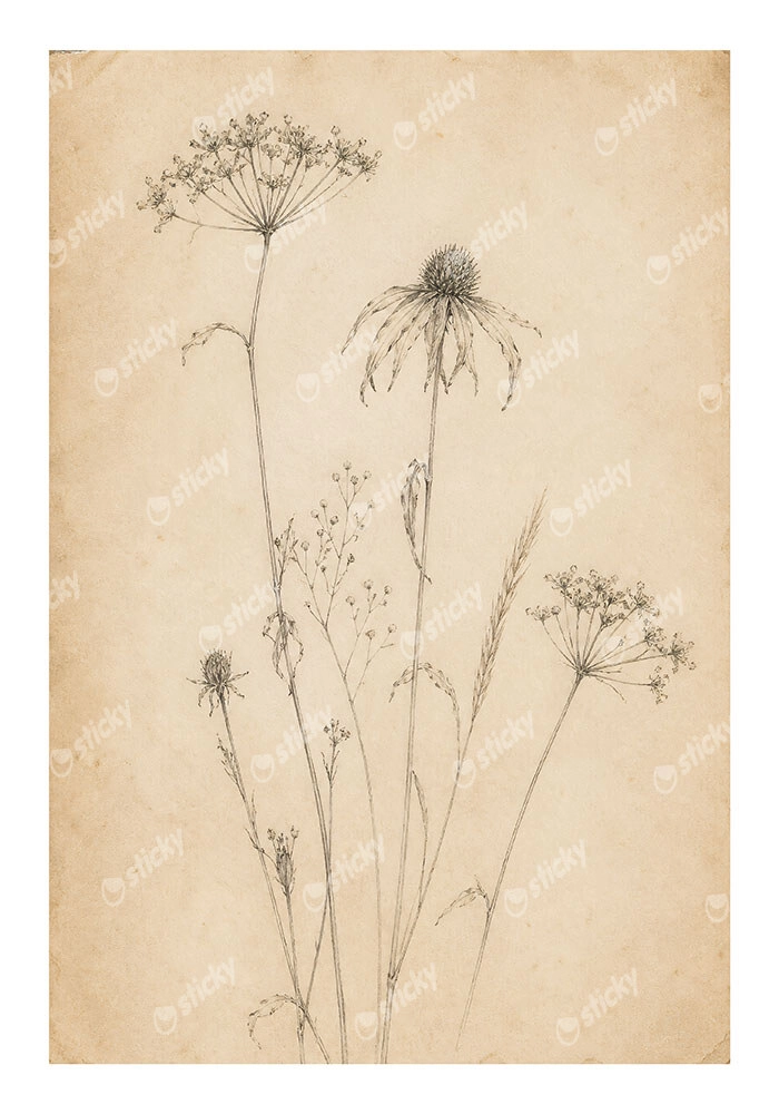 Poster VINTAGE DARK ACADEMIA PLANT 19