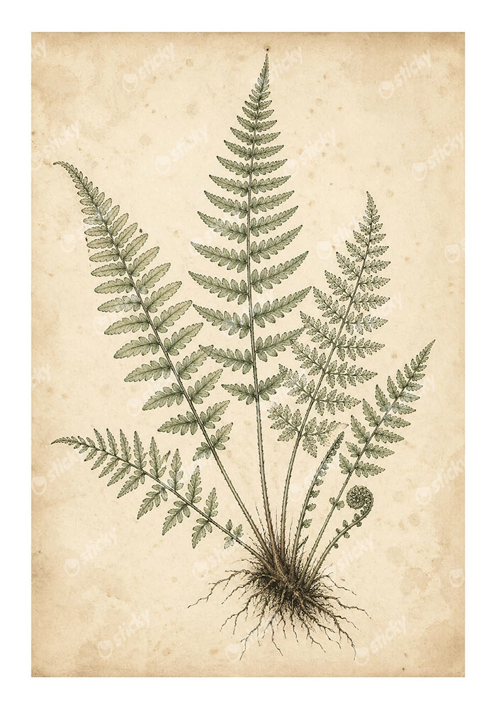 Poster VINTAGE DARK ACADEMIA PLANT 22