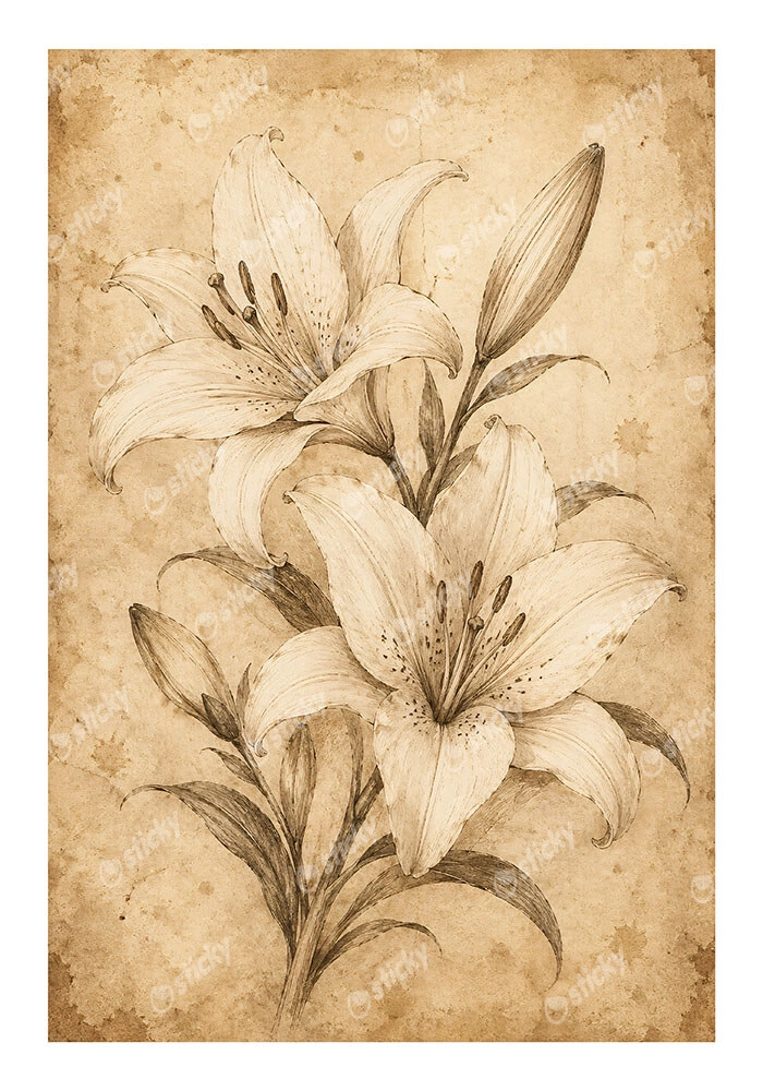 Poster VINTAGE DARK ACADEMIA PLANT 23