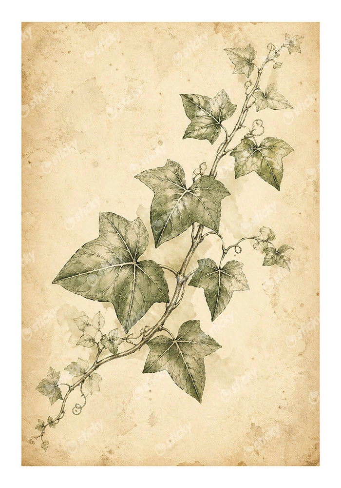 Poster VINTAGE DARK ACADEMIA PLANT 24