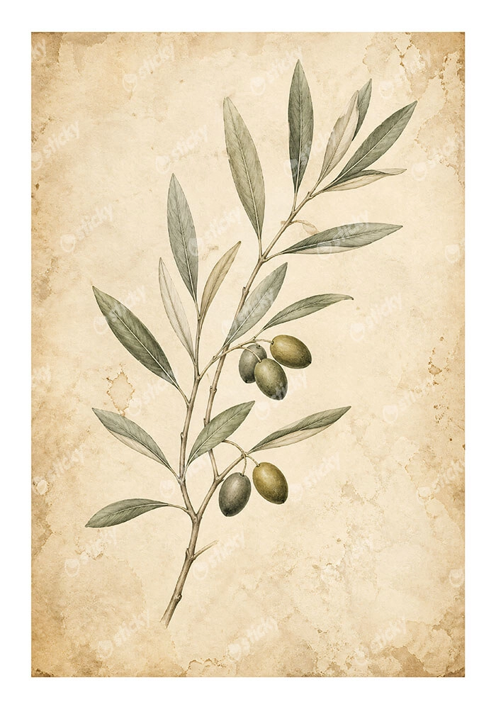 Poster VINTAGE DARK ACADEMIA PLANT 35