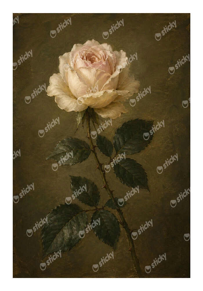 Poster VINTAGE DARK ACADEMIA ROSE 3