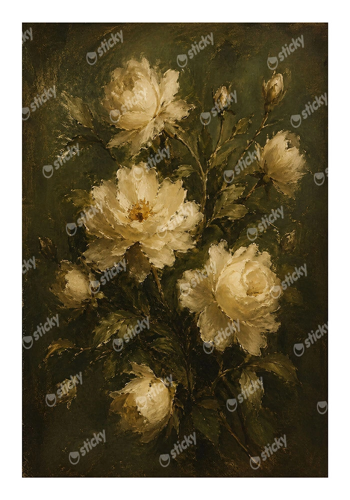 Poster VINTAGE DARK ACADEMIA ROSES
