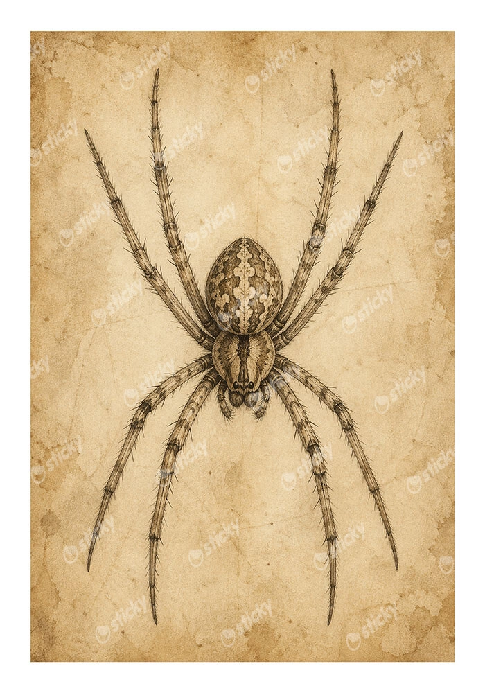 Poster VINTAGE DARK ACADEMIA SPIDER