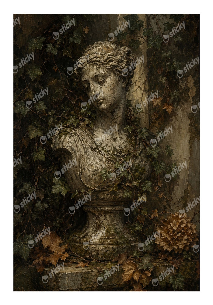 Poster VINTAGE DARK ACADEMIA STATUE