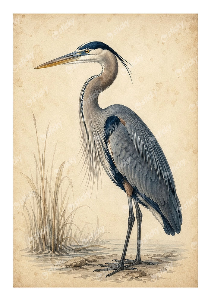 Poster VINTAGE DARK ACADEMIA STORK