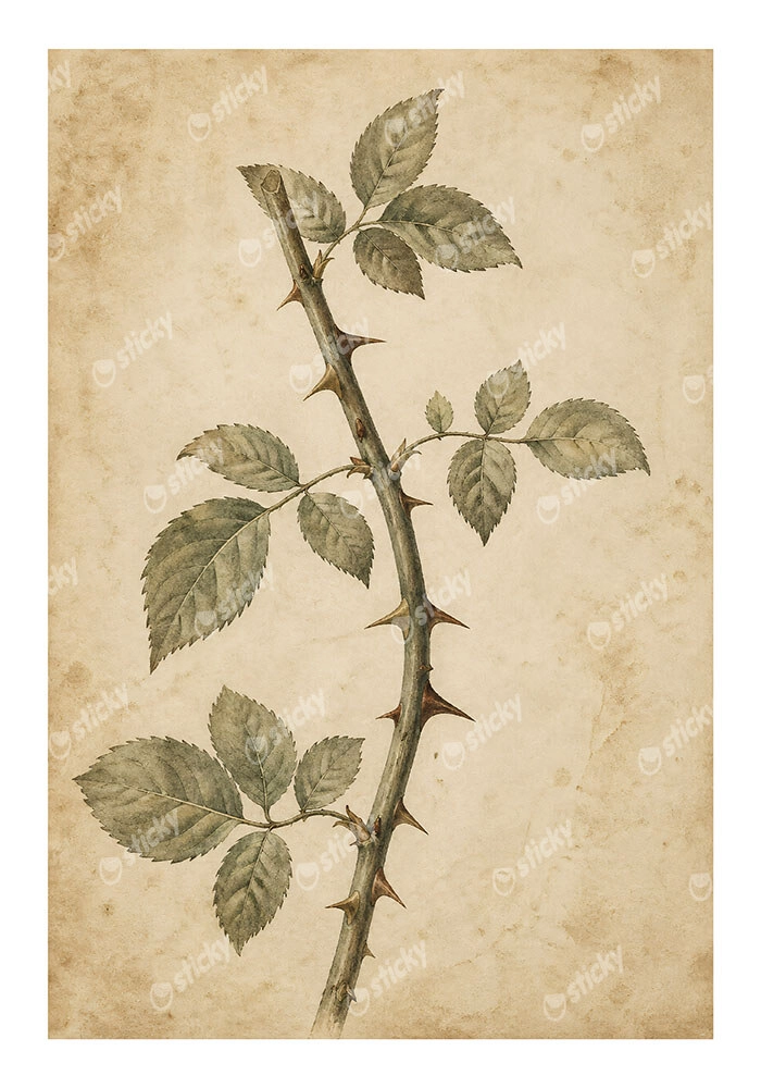Poster VINTAGE DARK ACADEMIA THORNS