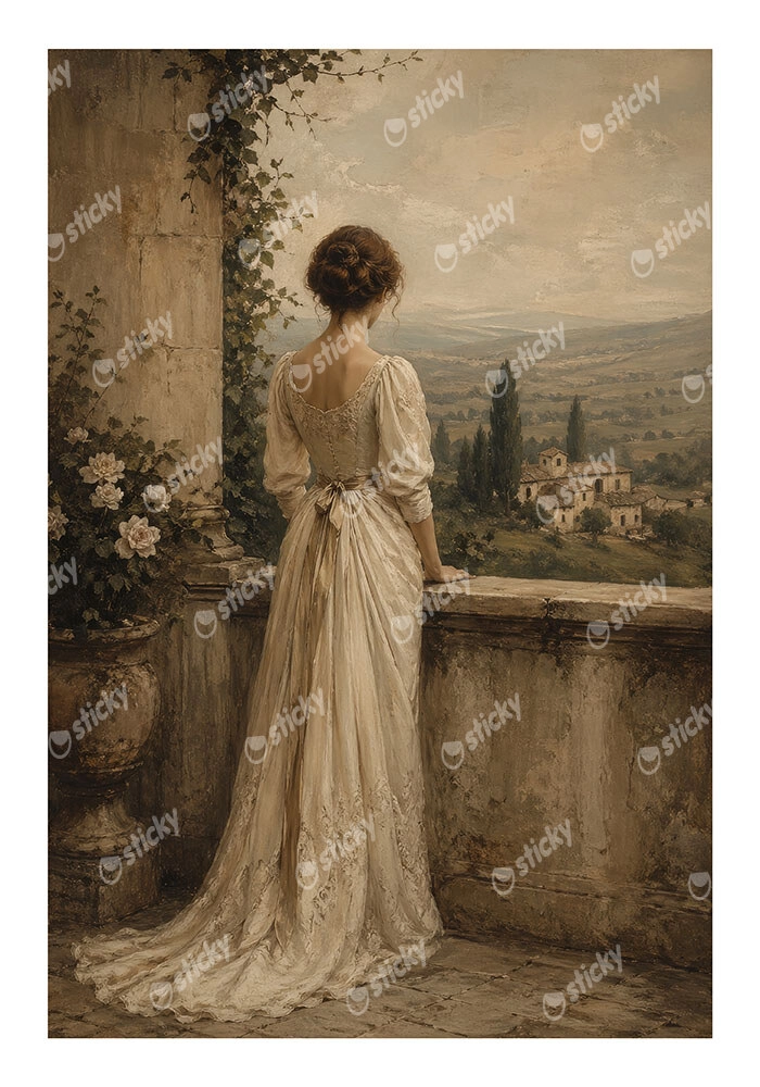 Poster VINTAGE DARK ACADEMIA WOMAN 4